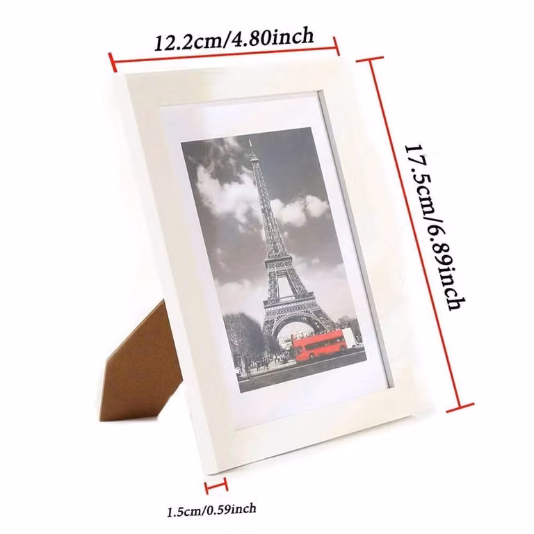 FLAVORA 10 Pack Multi White Rectangular Photo Frames for Tabletop