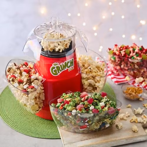 Daewoo Hot Air Popcorn Maker in Red with Dishwasher Safe Plastic Parts – 2