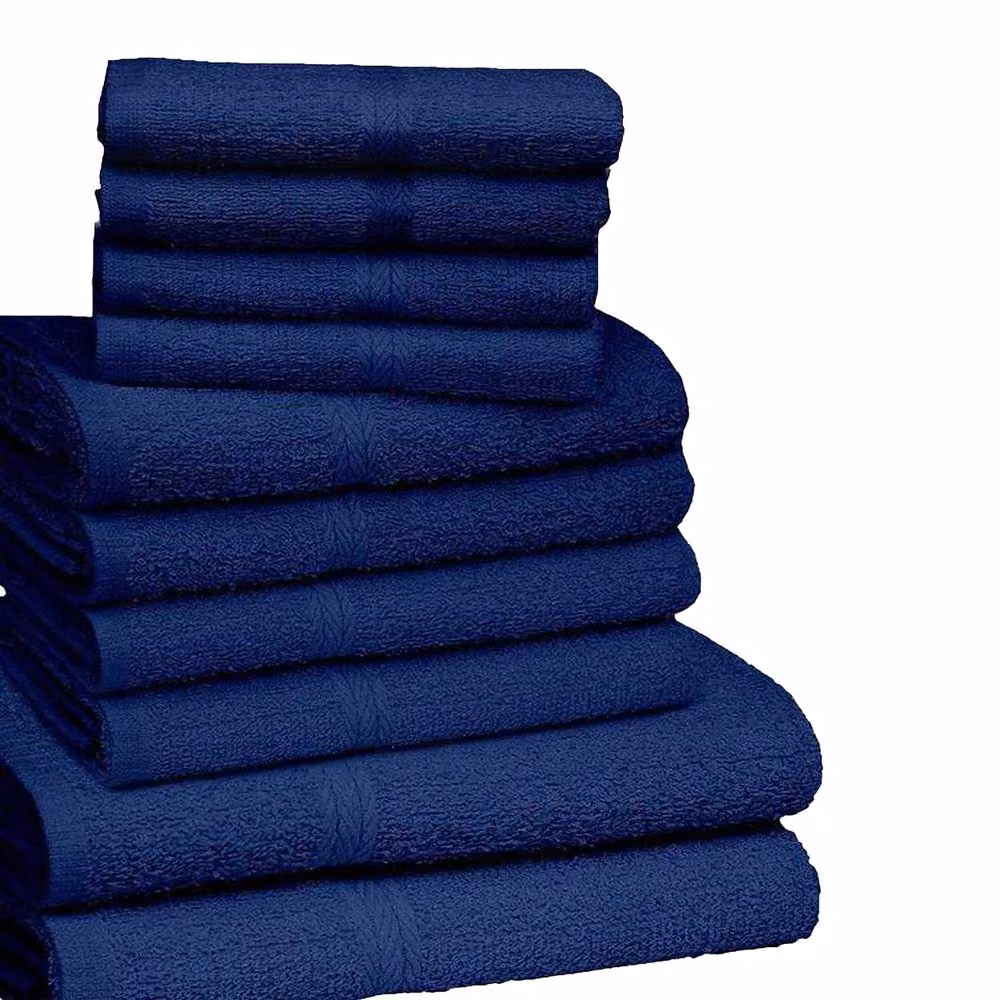K Collection Navy Blue Egyptian Cotton Towel Set, Pack of 10 – 2