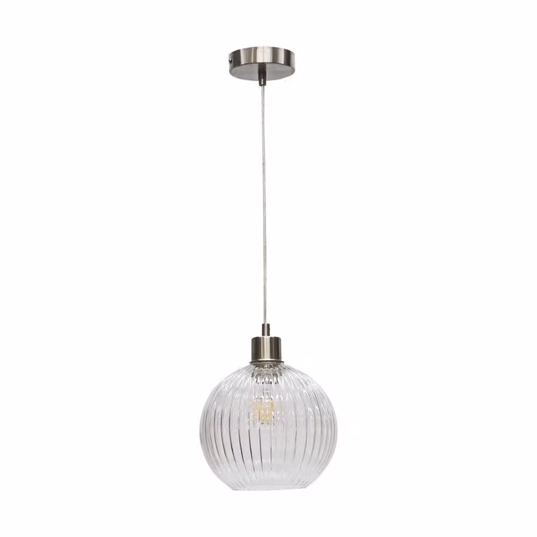 First Choice Lighting Carss Satin Nickel Ceiling Pendant Flex Kit in Silver