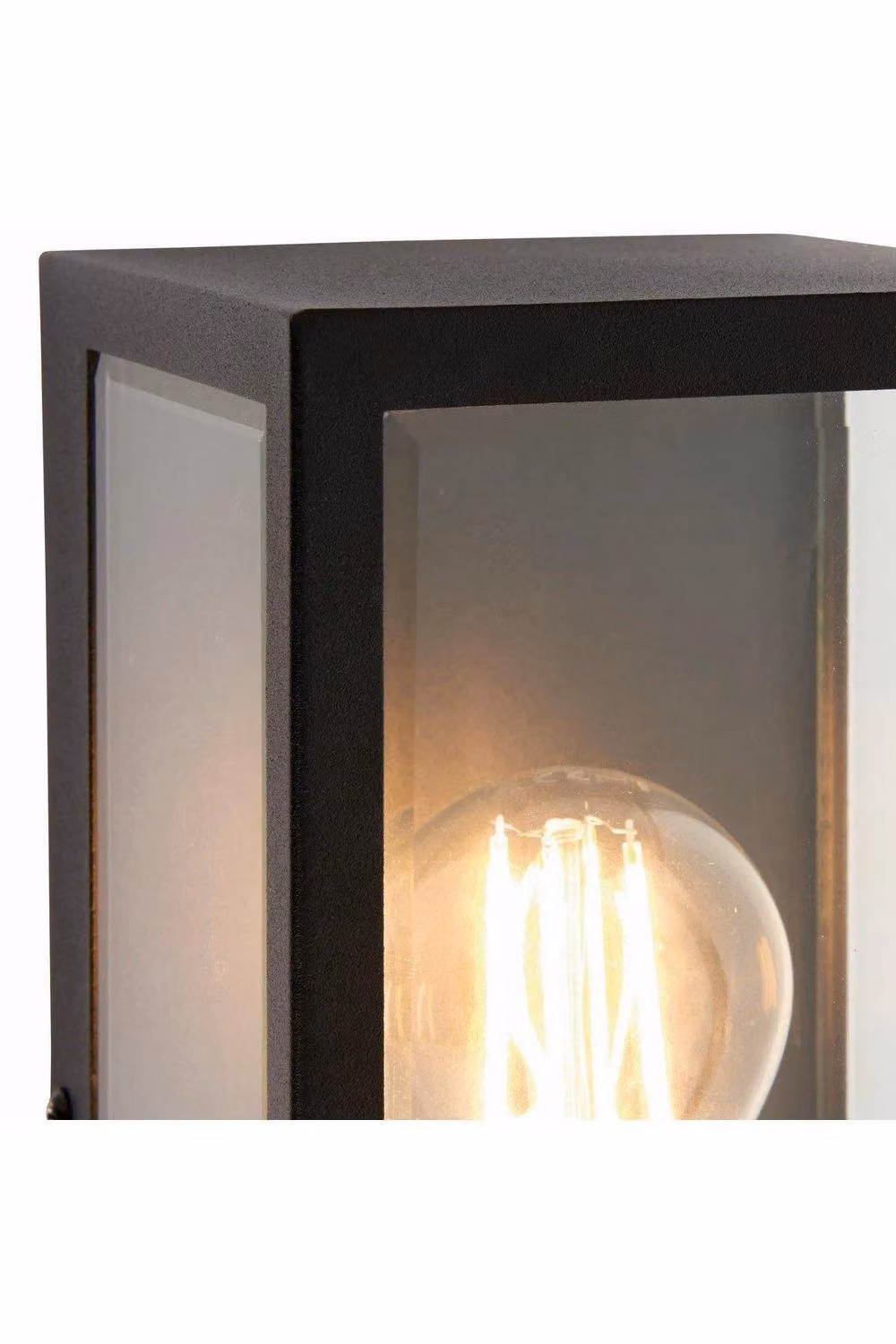 Netlighting Oxford Outdoor Wall Lantern in Matt Black with Clear Glass, IP44 Dimmable E27 – 4