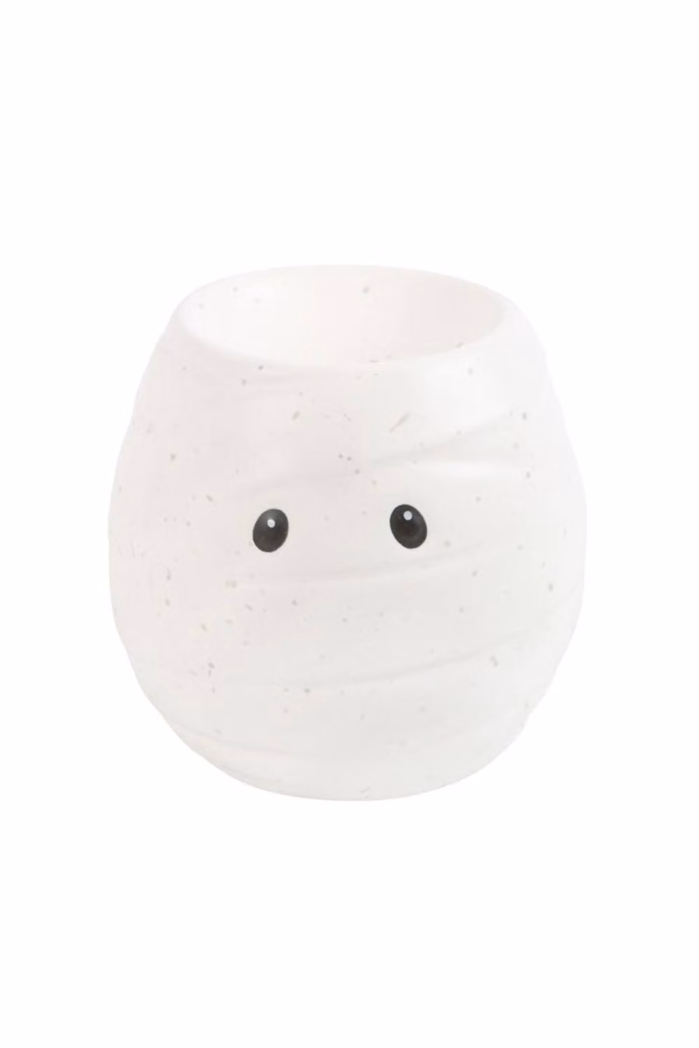 KDMD Mummy Shaped Ceramic Oil Burner and Wax Warmer in White for Halloween Decor, Height: 11 cm – 2