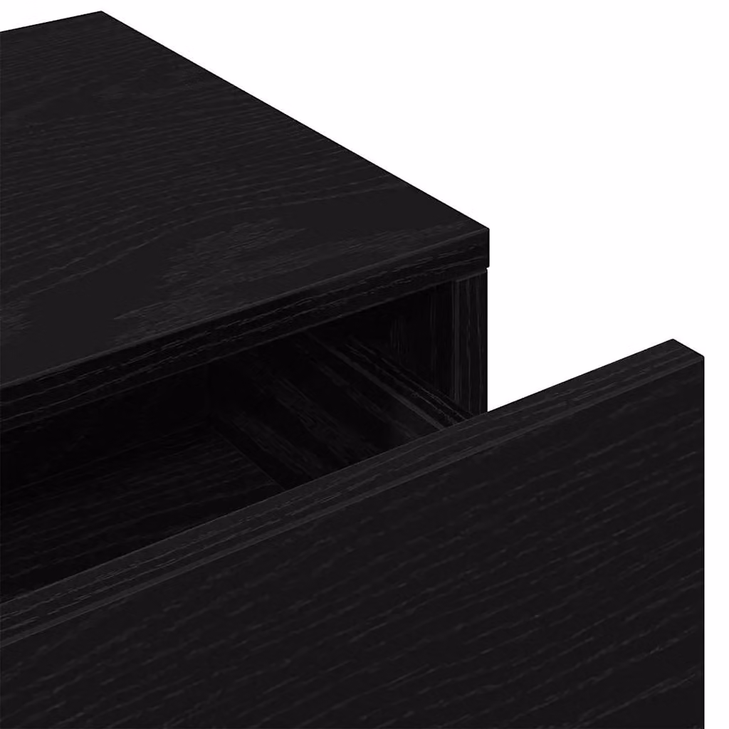 Berkfield Home Modern Wall Shelf with Drawers in Black, W/D/H: 100 x 36 x 19 cm – 4
