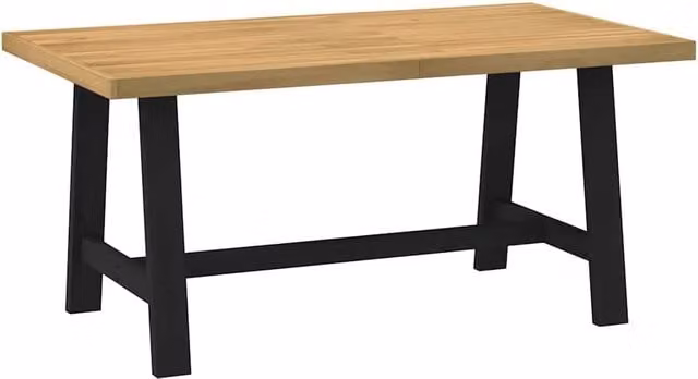 Berkfield Home NOAIN Rectangular Dining Table in Brown Solid Pine with A-Shaped Legs W/D/H: 160 x 90 x 75 cm – 1