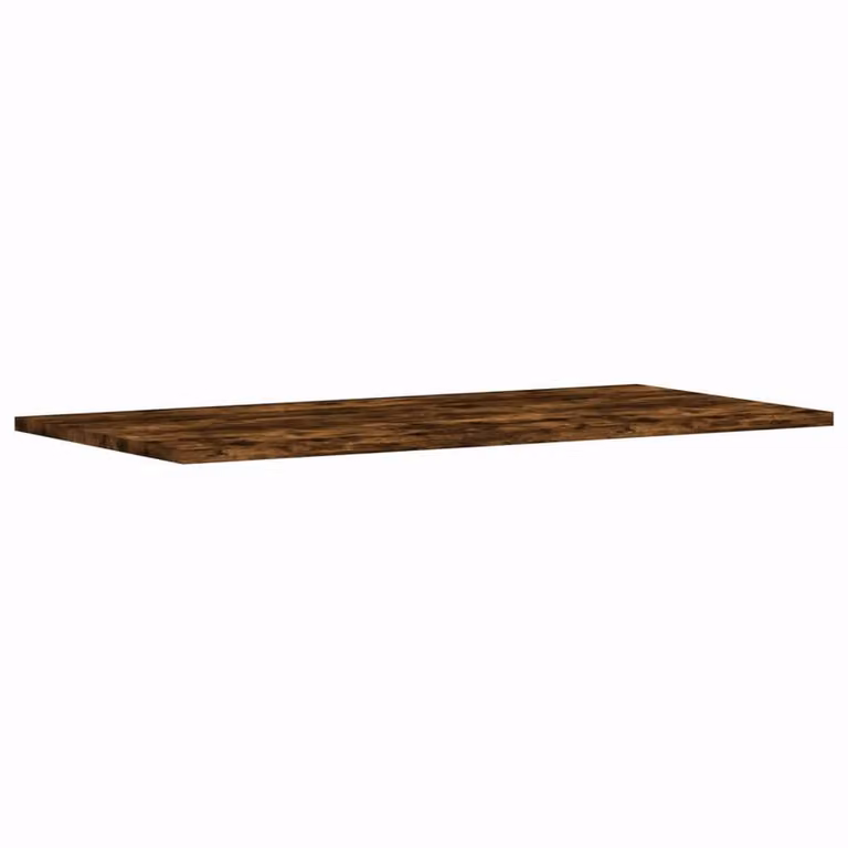 Berkfield Home Set of 4 Wall Mounted Shelves in Smoked Oak Brown, W: 80 cm, D: 40 cm, H: 1.5 cm