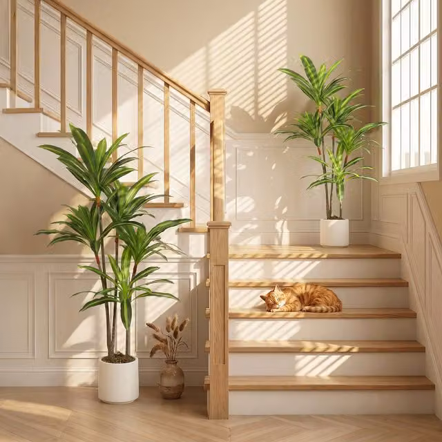 HOMCOM Green Artificial Dracaena Tree with Bendable Trunks, Height: 120 cm