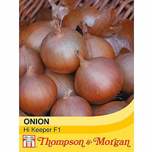 Thompson and Morgan Onion Hi Keeper F1 Hybrid Vegetable Seeds, 80 Seeds per Packet, Yellow/Brown