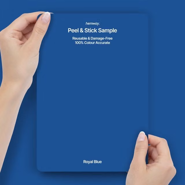 Hemway Interior Paint Sample Peel and Stick Swatch in Royal Blue