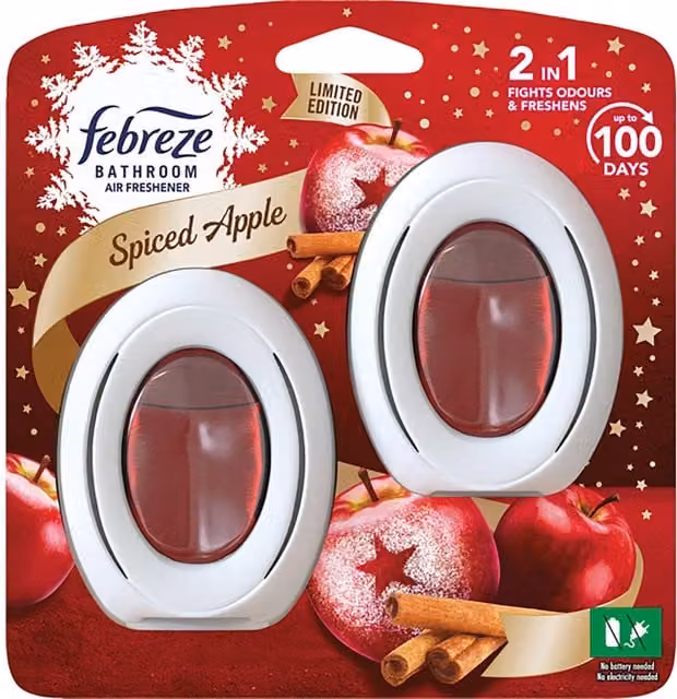Febreze Bathroom Air Freshener Spiced Apple White