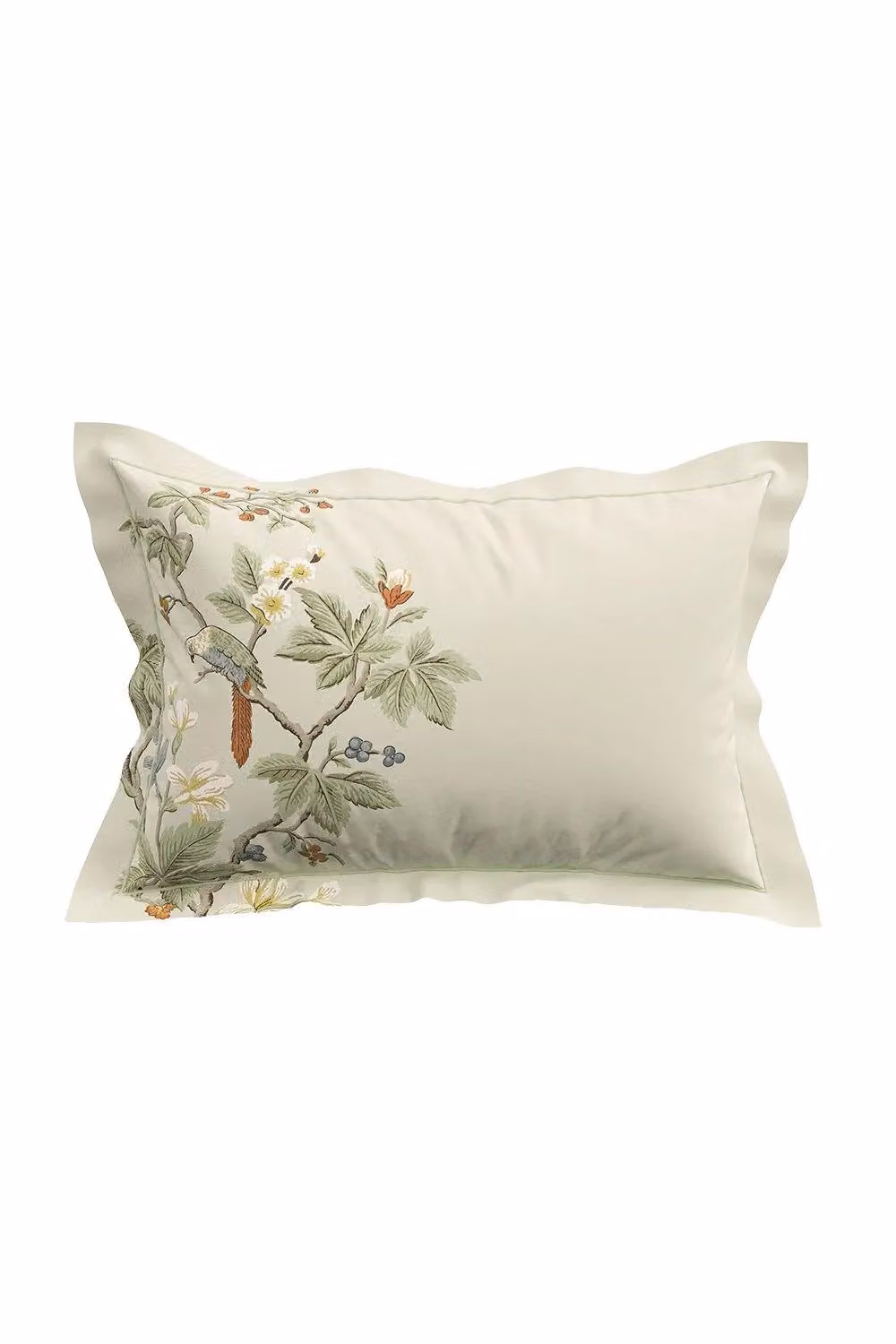 Sanderson Lophura Cotton Percale Floral Duvet Cover and Pillowcase Set in Grey and Multicolour, W/D/H: 140 x 200 cm – 2