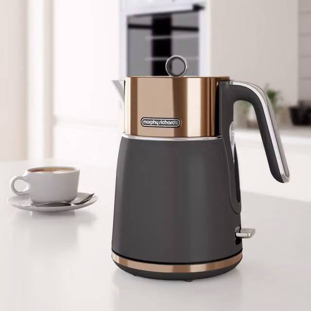 Morphy Richards Signature Matt Kettle in Copper, Gold and Grey, 1.7 l
