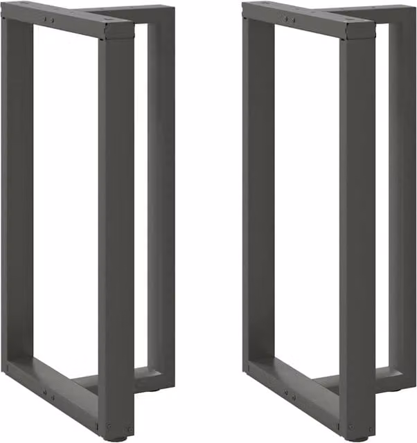 Berkfield T-Shaped Home Bar Table Legs, 2 Piece Steel Set in Anthracite and Black, W: 60 cm, D: 35 cm, H: 100-101 cm – 1