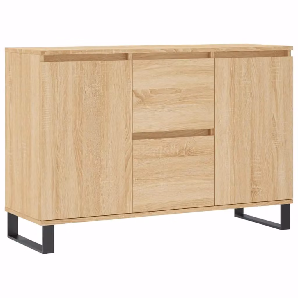 Berkfield Home Sonoma Oak Sideboard in Brown, W/D/H: 104 x 35 x 70 cm – 2