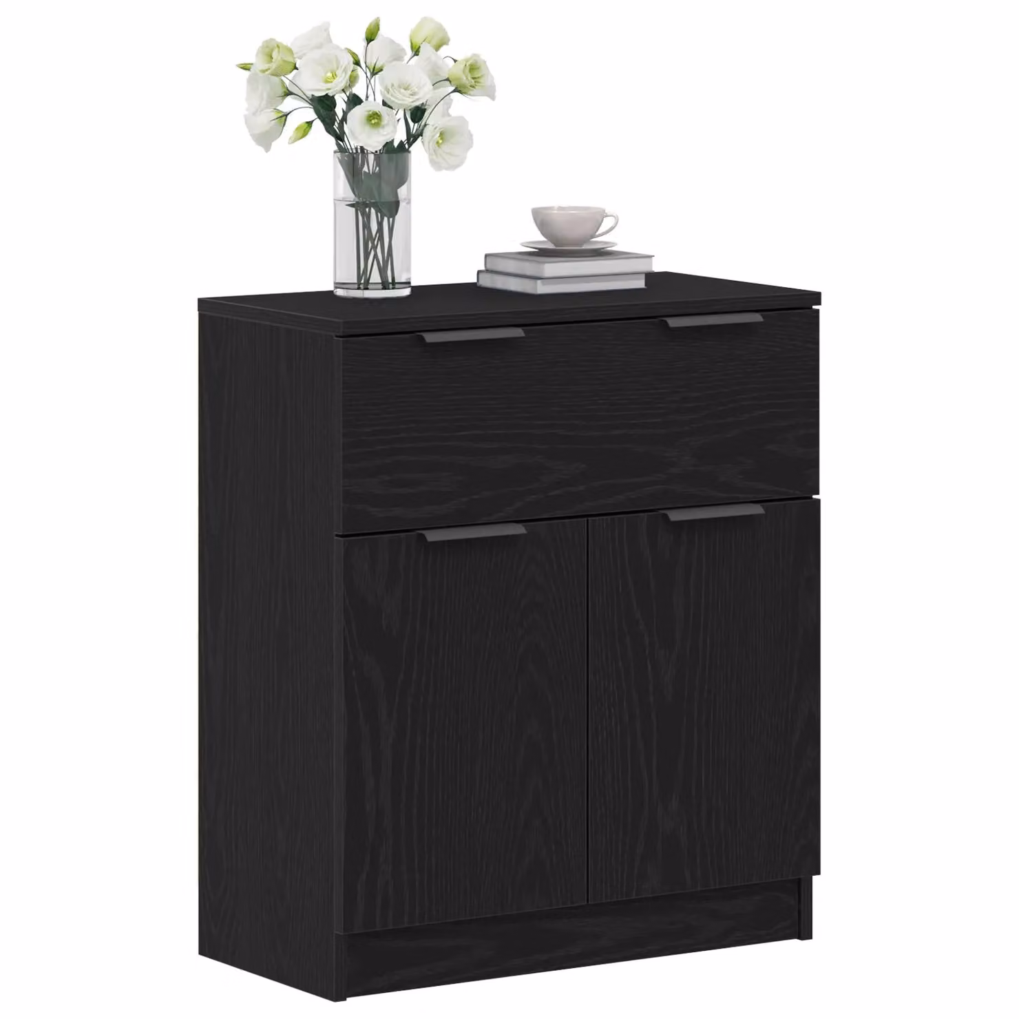Berkfield Home Black Oak Sideboard, W/D/H: 60 x 30 x 70 cm – 3