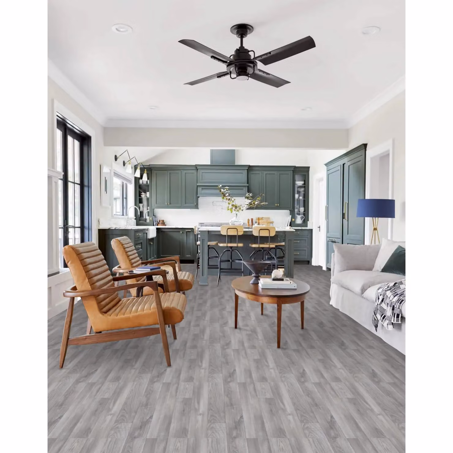 Aspin Grey Wood Effect Non Slip Vinyl Flooring Plank, Thickness: 2.8 mm, W: 400 cm x L: 900 cm – 2