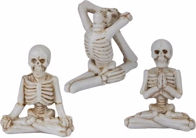 VFM e-Store Halloween Skeleton Tabletop Decorations, 3 Pack, White – 1