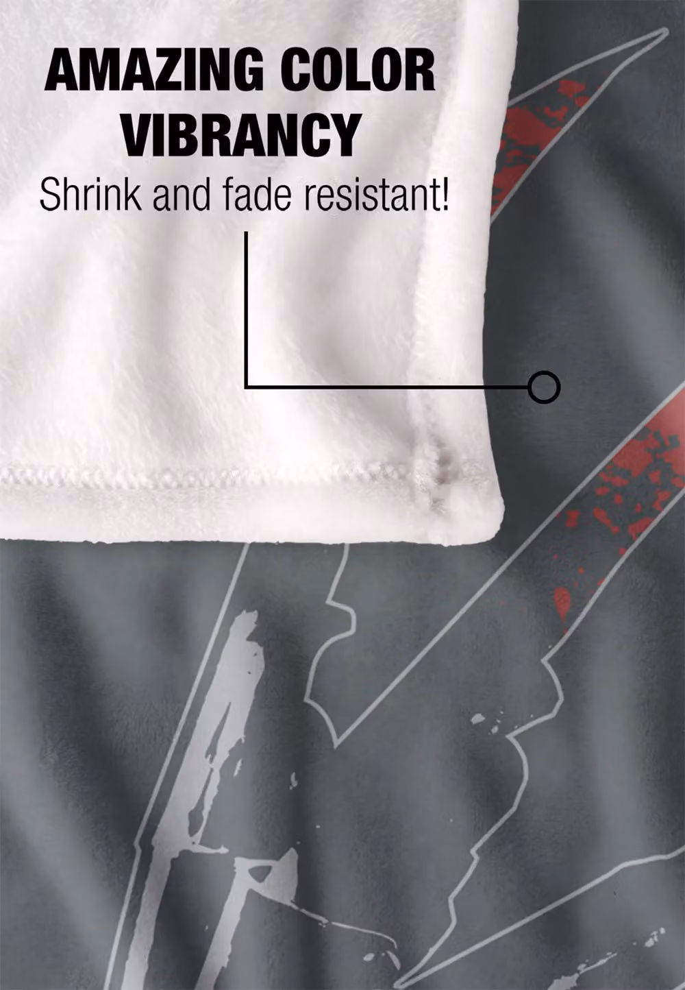 Warner Brothers Nightmare on Elm Street Glove Silky Touch Super Soft White Throw Blanket – 2