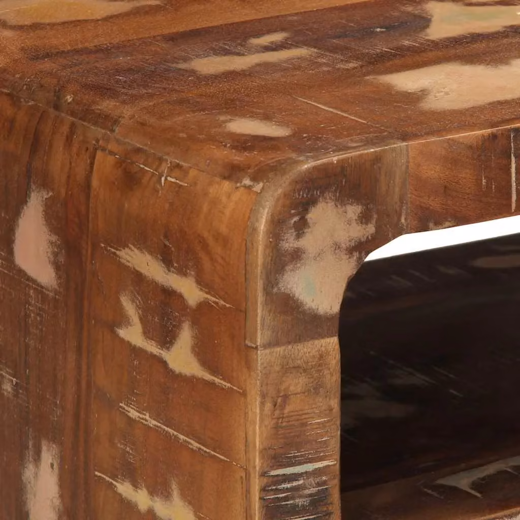 Berkfield Home Rustic Reclaimed Solid Wood TV Cabinet in Brown, W/D/H: 105 x 46 x 32 cm – 4