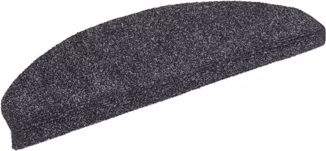 Berkfield Home 15-Piece Self-Adhesive Grey Needle Punch Stair Mats, W/D/H: 65 x 21 x 4 cm – 1