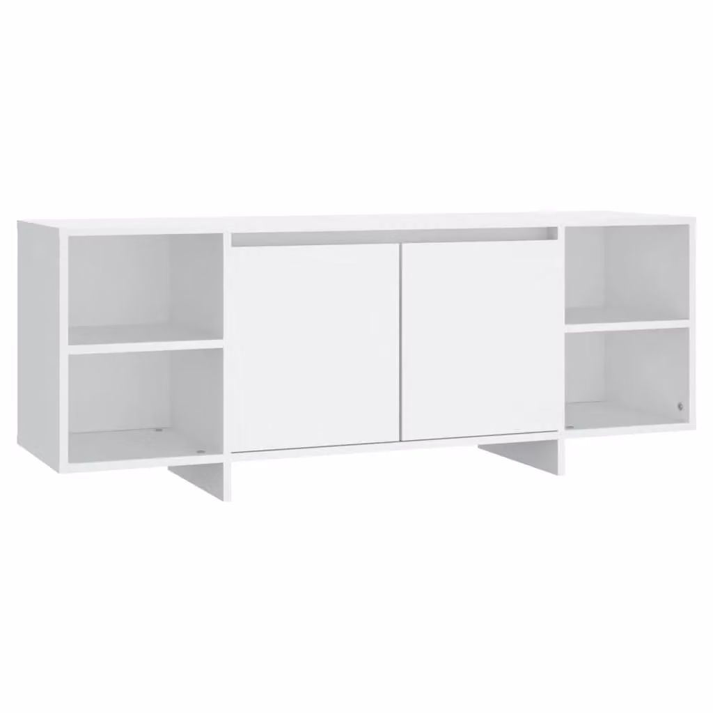 Berkfield Home Modern White TV Cabinet in Matt MDF, W/D/H: 130 x 35 x 50 cm – 2