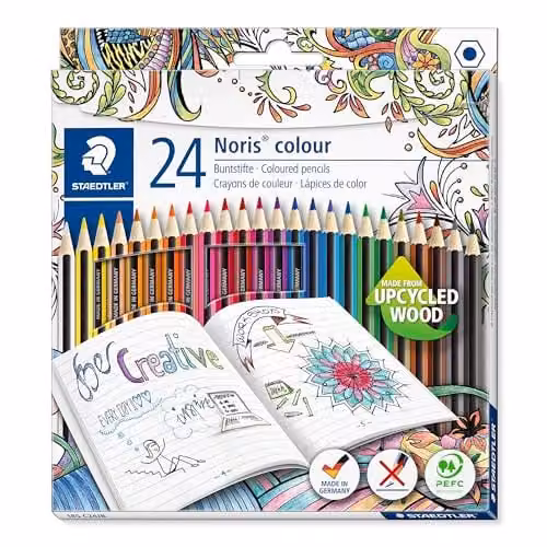STAEDTLER Noris Colour Johanna Basford Edition Colouring Pencils, 24 Assorted Colours – 1
