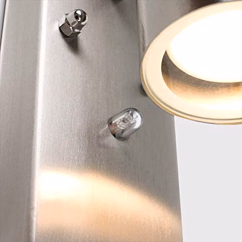 ValueLights MiniSun Modern Chrome Up/Down Outdoor LED Wall Light, IP44 Rated, W/D/H: 11.5 x 6.0 x 22.0 cm – 3