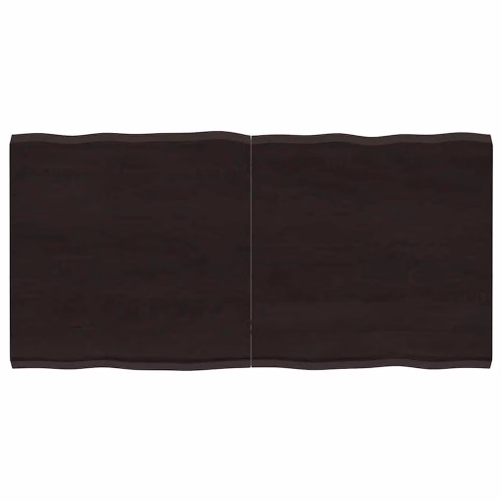 Berkfield Home Dark Grey and Brown Live Edge Solid Wood Table Top Countertop W: 120 cm, D: 60 cm – 2