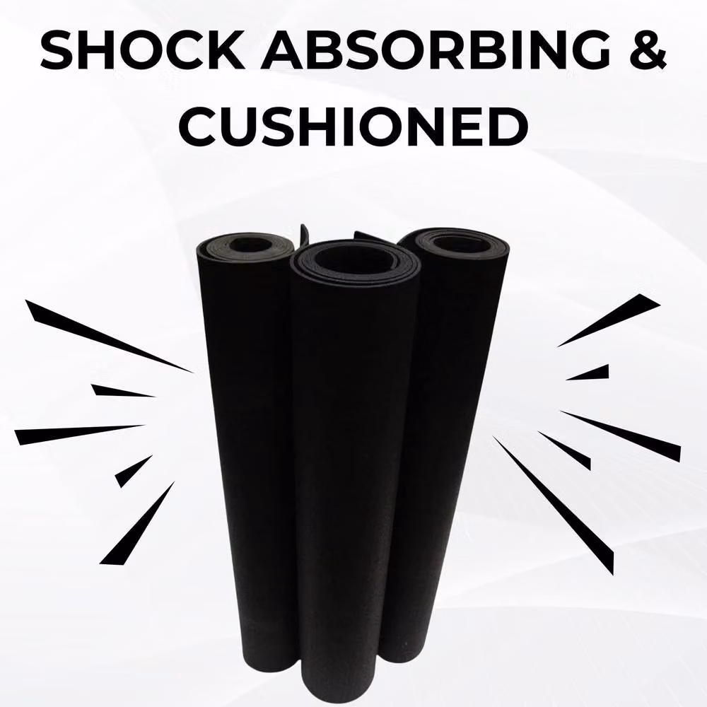 Ark Mat Smooth Rubber Flooring Matting, Black, W: 300 cm, D: 150 cm, H: 0.3 cm – 5