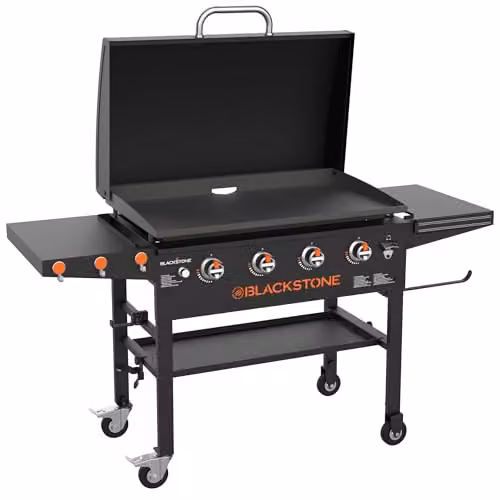 Blackstone Black Steel Griddle Pan with Removable Stainless Steel Lid, W/D/H: 104 x 71 x 58 cm – 1