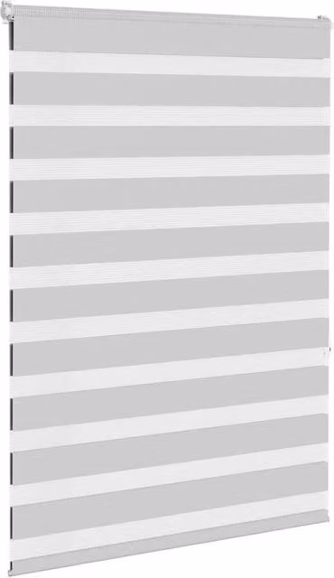 Berkfield Home Elegant Zebra Blind in Light Grey, W: 105 cm, H: 150 cm
