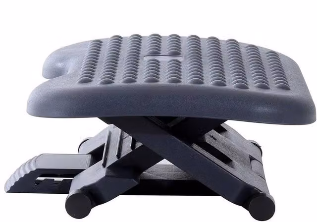 KORVIXA Adjustable 3-Position Tilting Footrest in Grey – 1
