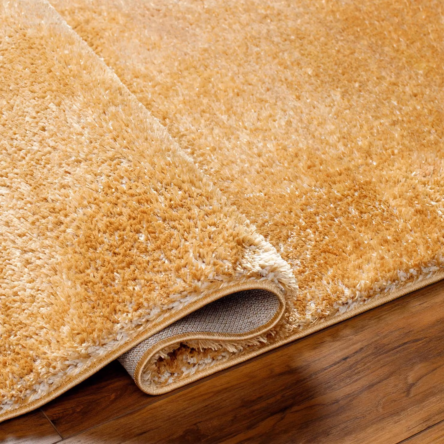 Livabliss Cloudy Shag Soft Plush Pile Living Room Rug in Yellow, W: 200 cm, D: 275 cm – 2