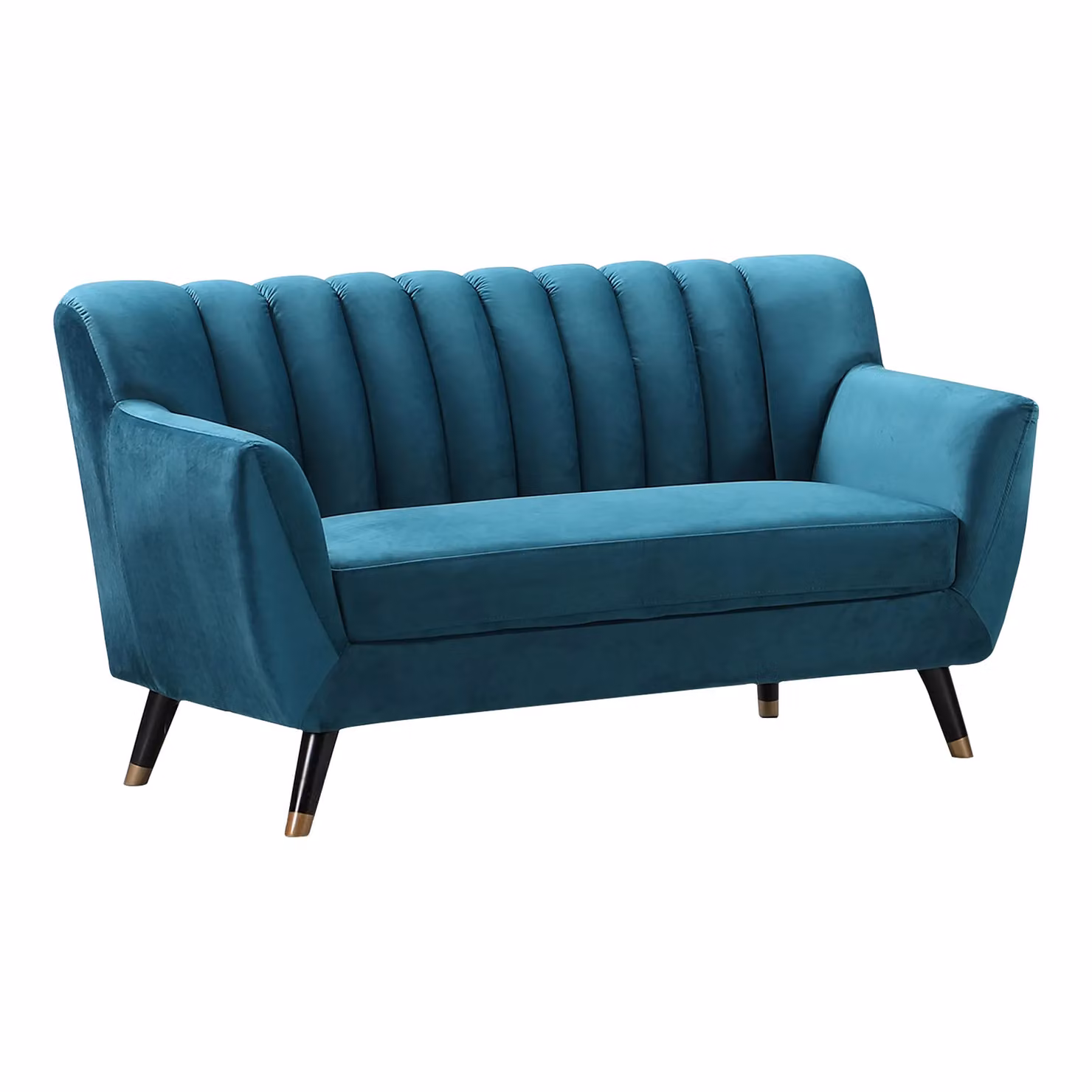 Artemis Home Morgan 2 Seat Velvet Sofa in Petrol Blue – 2
