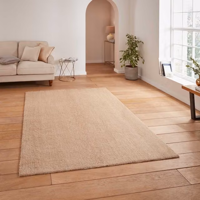Terrys Kara Modern Washable Rectangular Rug in Beige