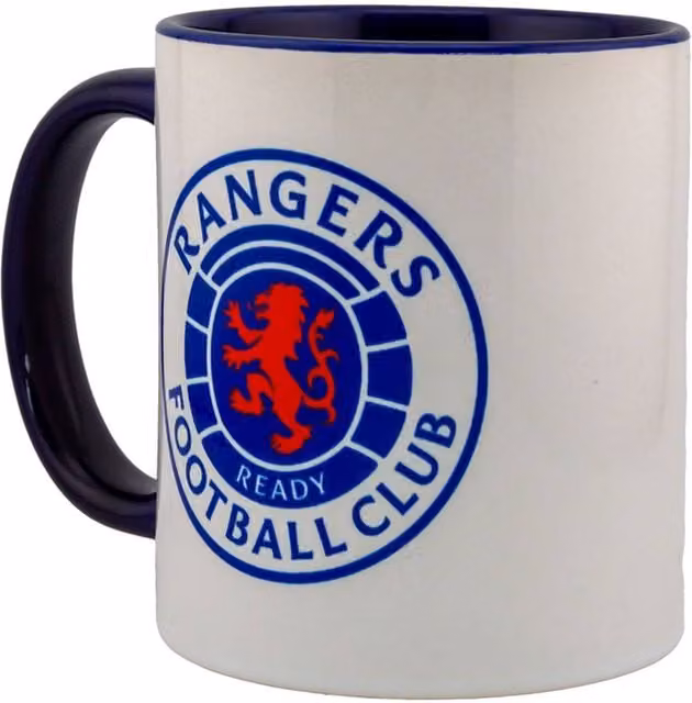 Rangers FC Crest Ceramic Mug in White