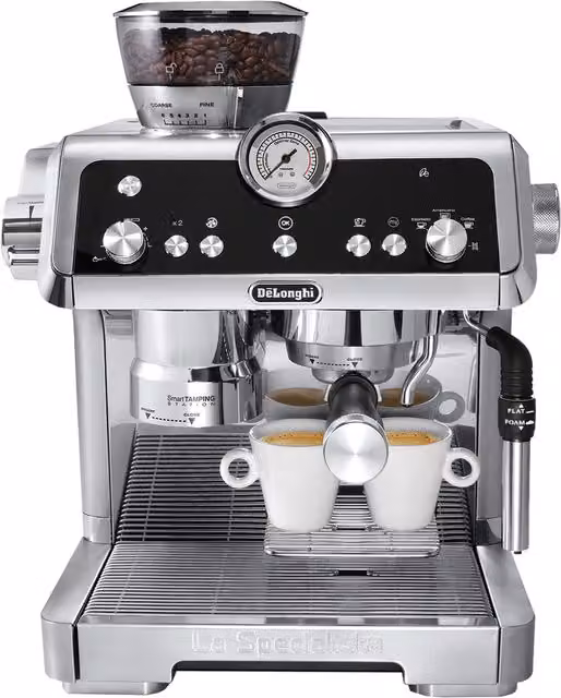 DeLonghi La Specialista Prestigio Bean to Cup Manual Coffee Machine in Silver Stainless Steel