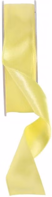 KDMD Light Yellow Satin Ribbon, 25mm, 2 Pack