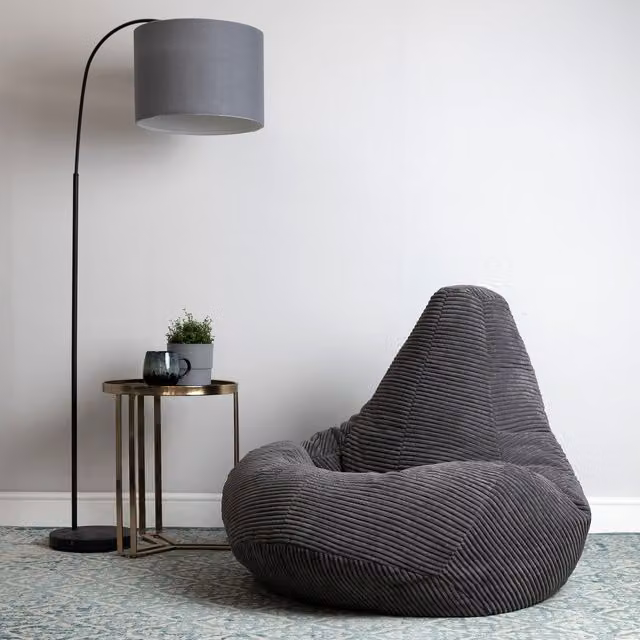 icon Dalton Gaming Bean Bag Chair, Set of 2, Charcoal Grey