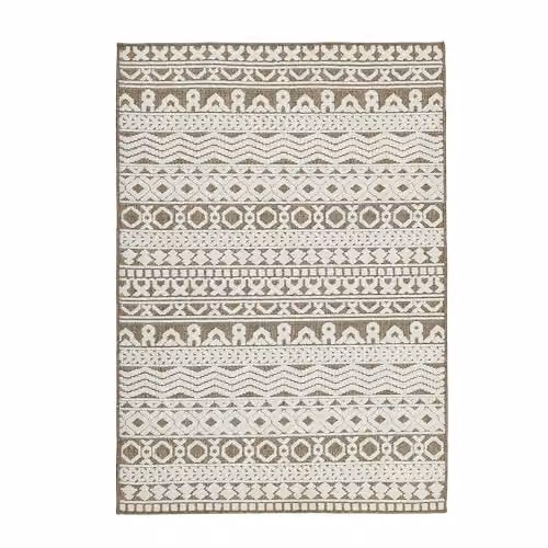 Giza Carpet Origins Atlas Graphic Coffee Brown Striped Polyester Kitchen Rug, W/D: 120 x 170 cm – 1