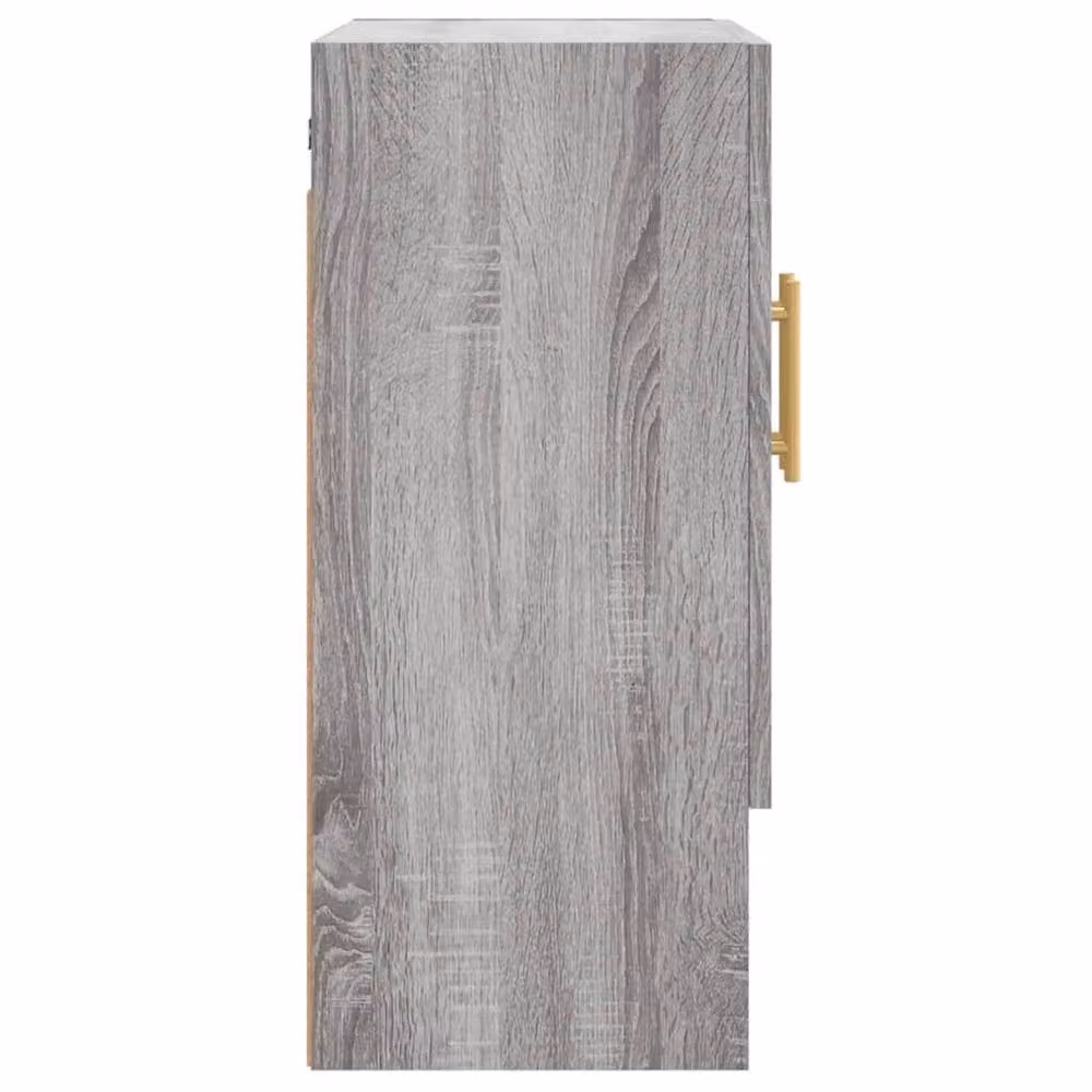 Berkfield Home Grey Sonoma Wall Mounted Cabinet with Hinged Doors and Open Shelf, W/D/H: 60 x 31 x 70 cm – 4