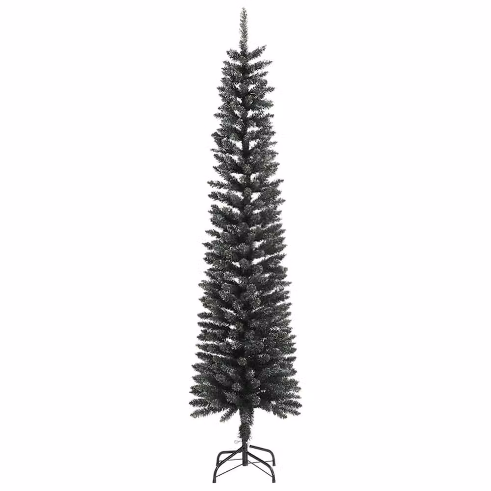 Berkfield Home Beautiful Slim Artificial Christmas Tree in Green with Stand, Height: 240 cm – 3