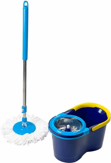 Flash Spin Mop and Bucket with Wringer in Blue