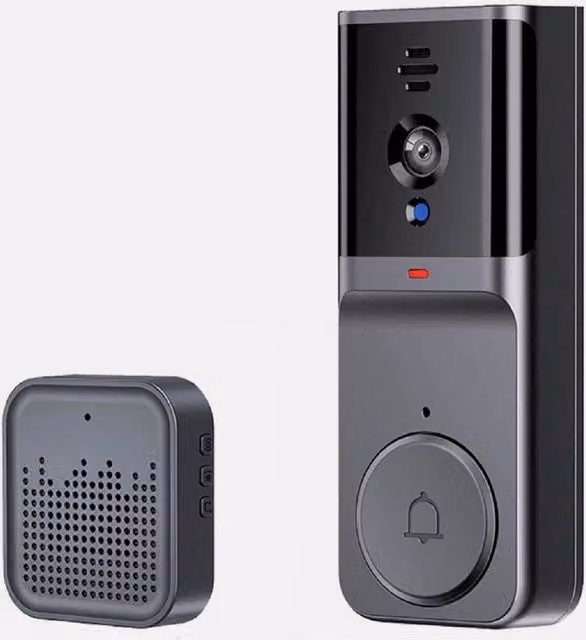 Kelvenix Smart WiFi Wireless Video Doorbell Security Camera Intercom, Black