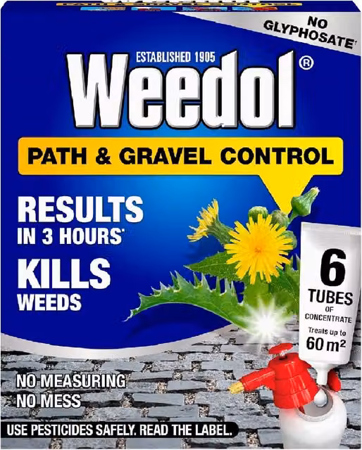 Weedol Path Weed Killer Liquid Concentrate 6 Tubes Treats 60m2