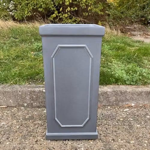 IDEALIST Large Grey Stone Faux Lead Reinforced Planter, Height: 64 cm, 62L – 3
