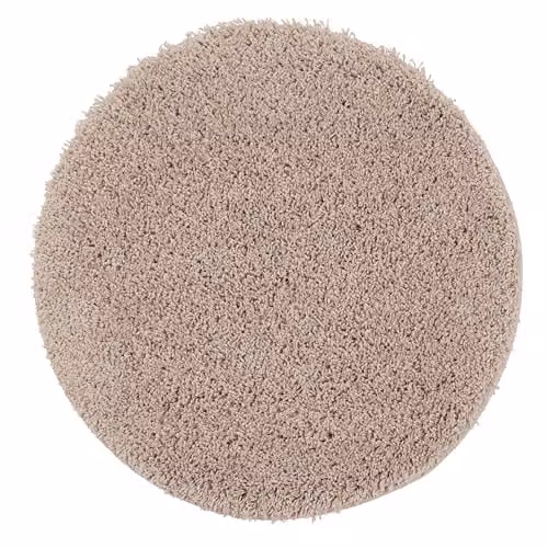 My Mat Round Pink Shaggy Pile Rug, Diameter: 100 cm