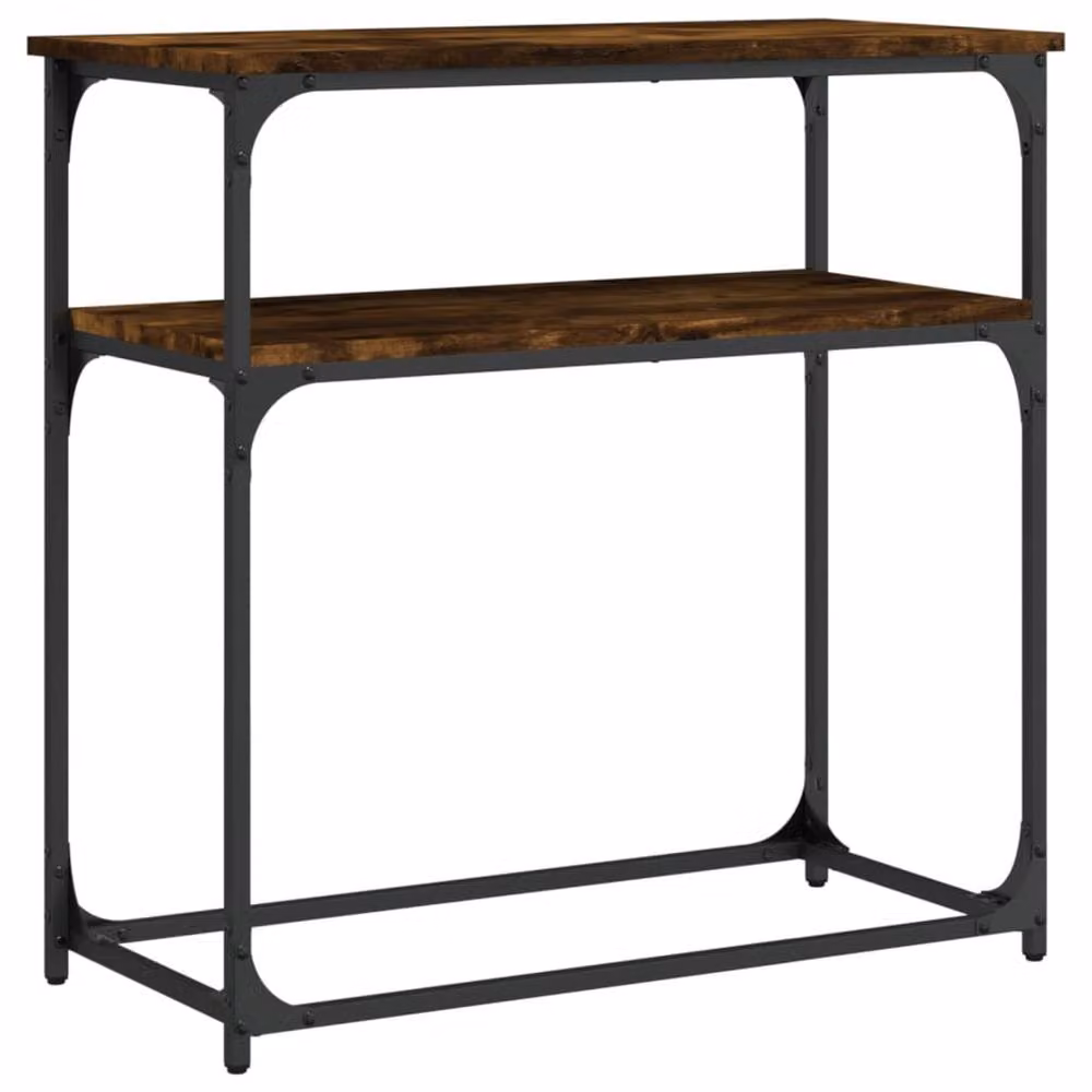Berkfield Home Decorative Console Table in Smoked Oak Brown, W/D/H: 75 x 35.5 x 75 cm – 3