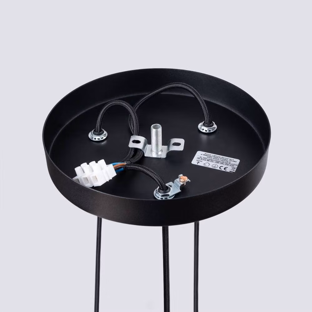 Sollux Lighting Bliss Modern Metal Pendant Lamp in Black, 3-Light Cylinder Design – 4