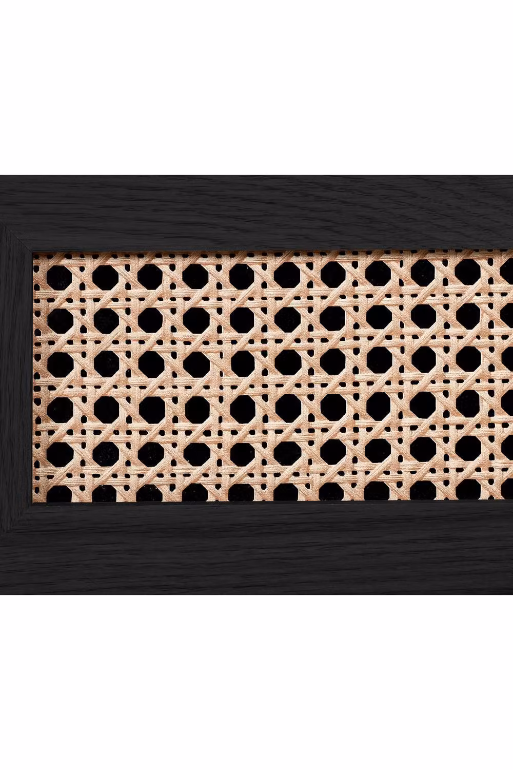 Julian Bowen Sydney 3 Drawer Chest in Black with Rattan Print – 9