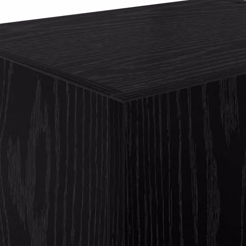 vidaXL Modern Wall-Mounted TV Cabinet in Black MDF with Hinged Doors and Internal Shelves, W/D/H: 40.5 x 30 x 40.5 cm – 5